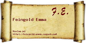 Feingold Emma névjegykártya